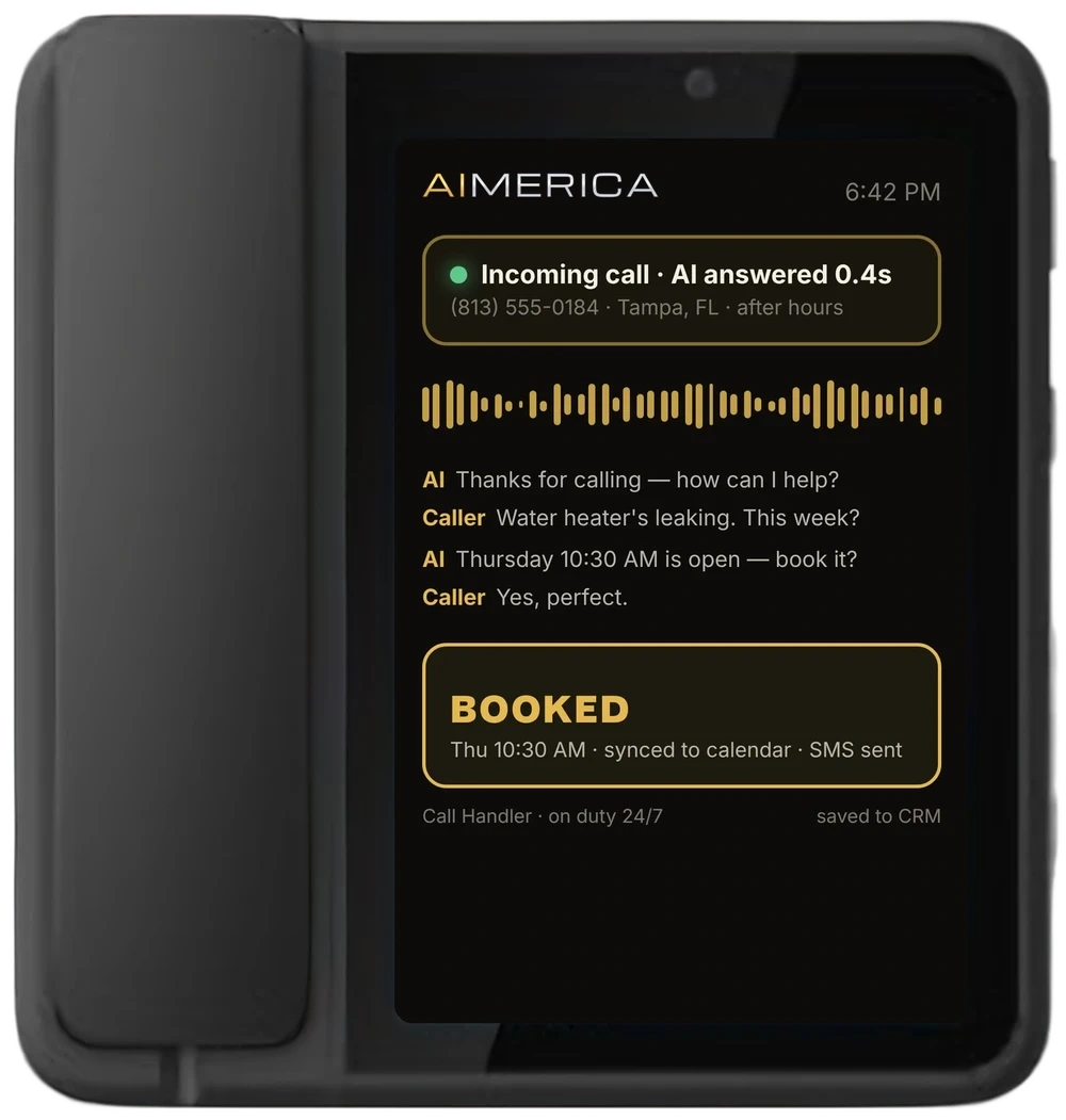 Téléphone de bureau intelligent AIMERICA HD800, entièrement assemblé